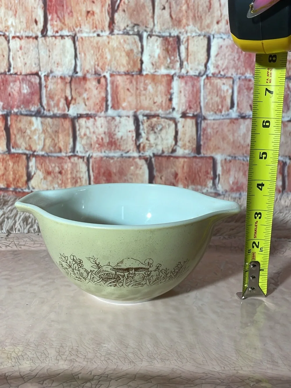 Pyrex Mushroom Pattern Mixing Bowl